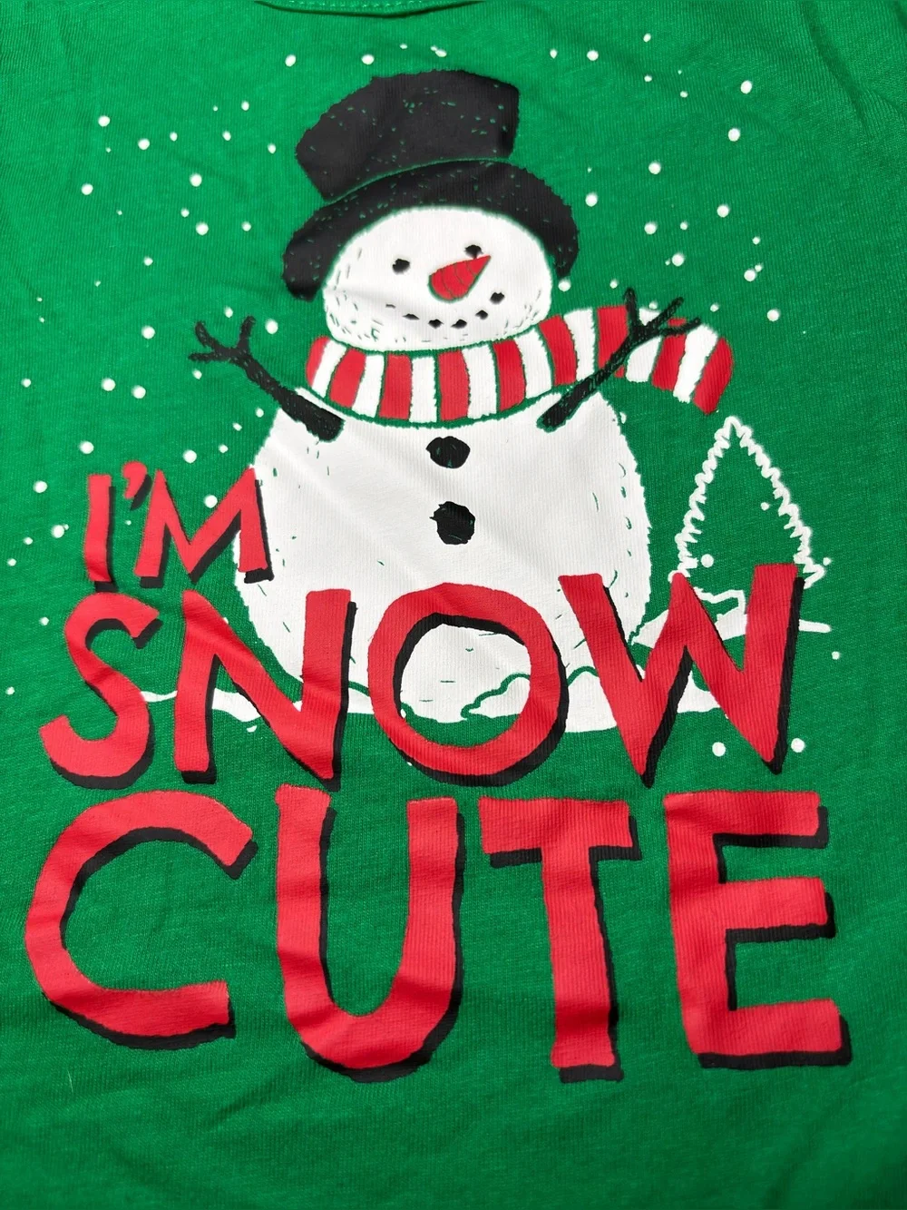 Children’s Place 12-18M 'I'm Snow Cute' Snowman Holiday Tee